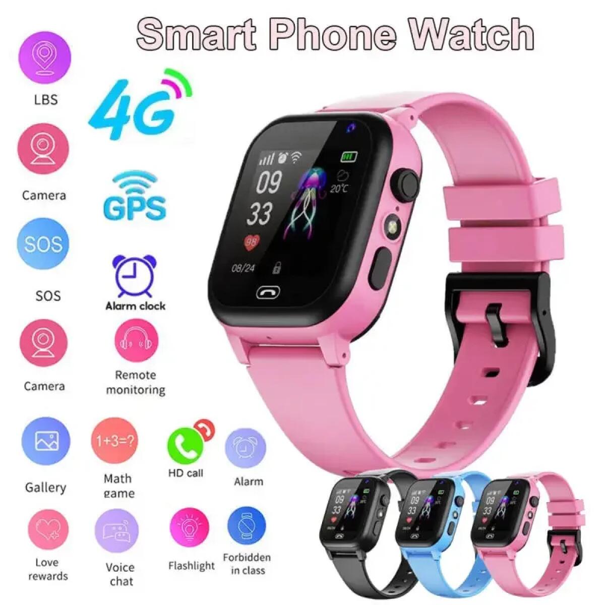 Smartwatch Id - Kinderen Smart Watch 4G Multifunctionele Waterdichte