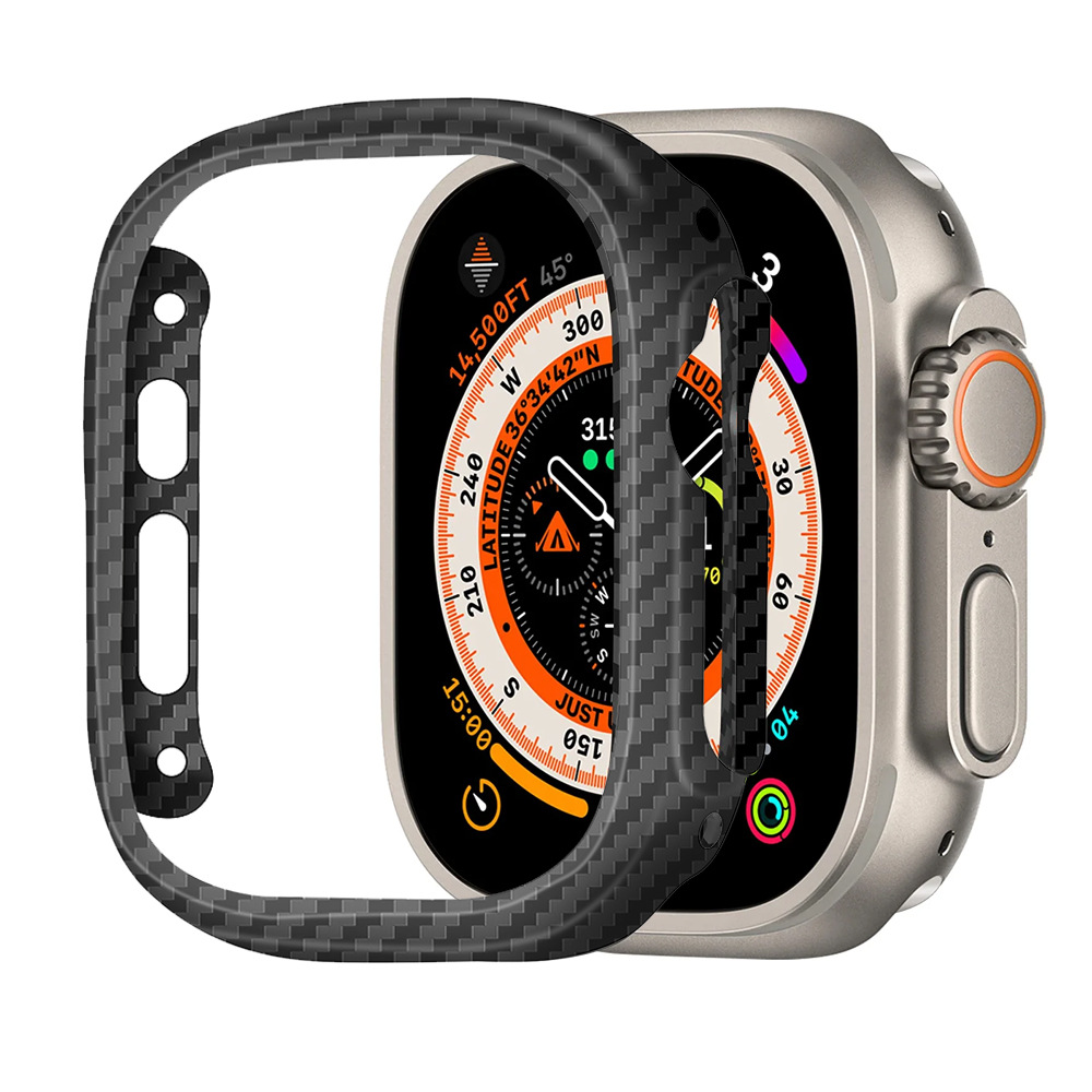 Smartwatch Case - Kevlar Koolstofvezel Dunne Case Voor Apple