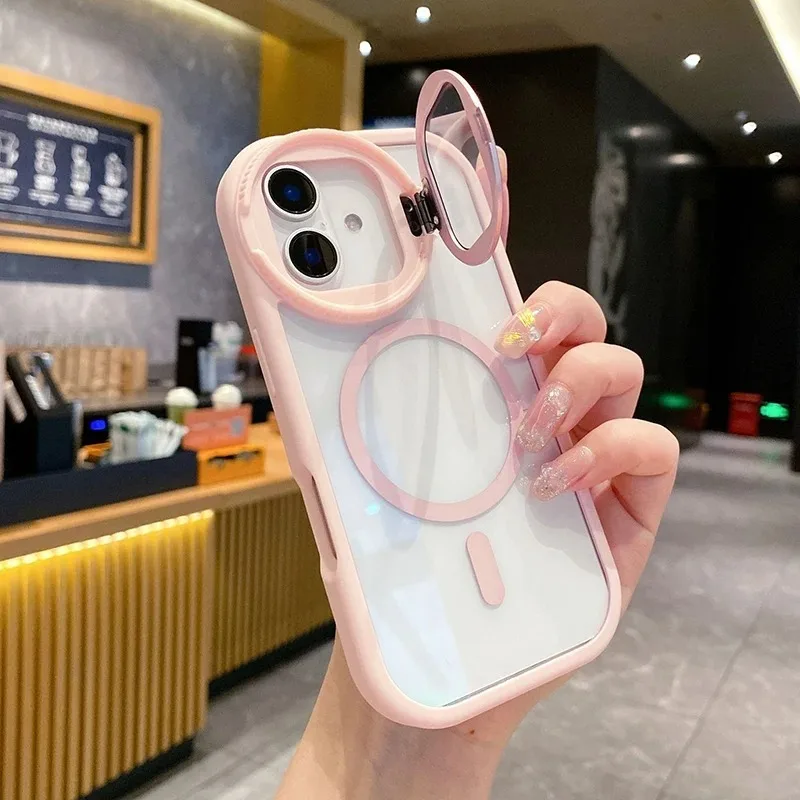 Magnetic Charging Stand - Transparante camera-standaard achterkant voor iPhone 17