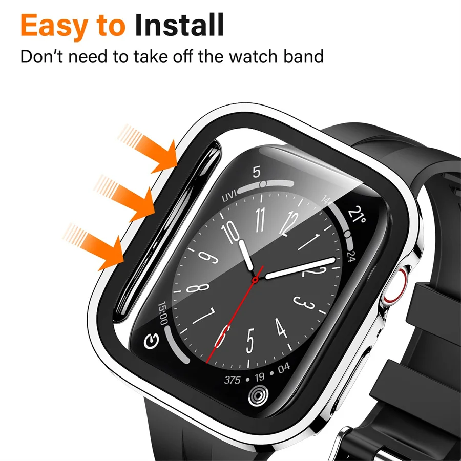 Glas + cover Voor Apple Horlog - Smartwatch Icon recensie en prijs