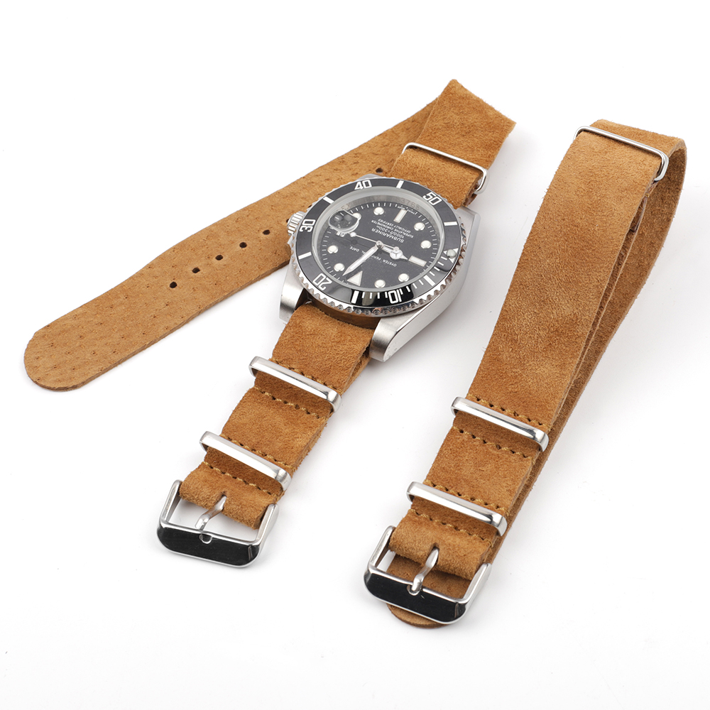 Zachte retro suède lederen ban - Nylon Nato Strap recensie en prijs