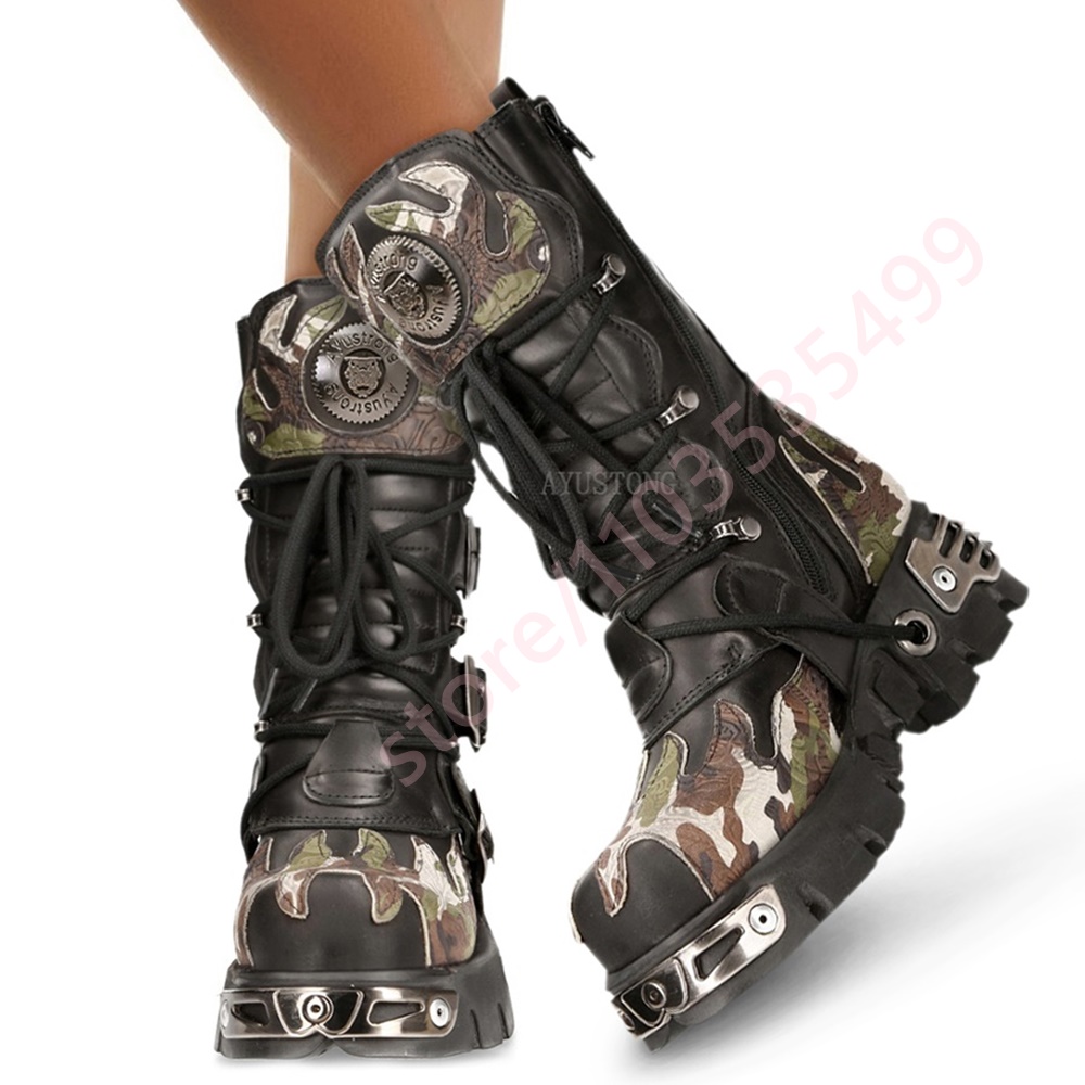 Punk Rock Camouflage Riem Gesp - Leather Classic Strap recensie en prijs