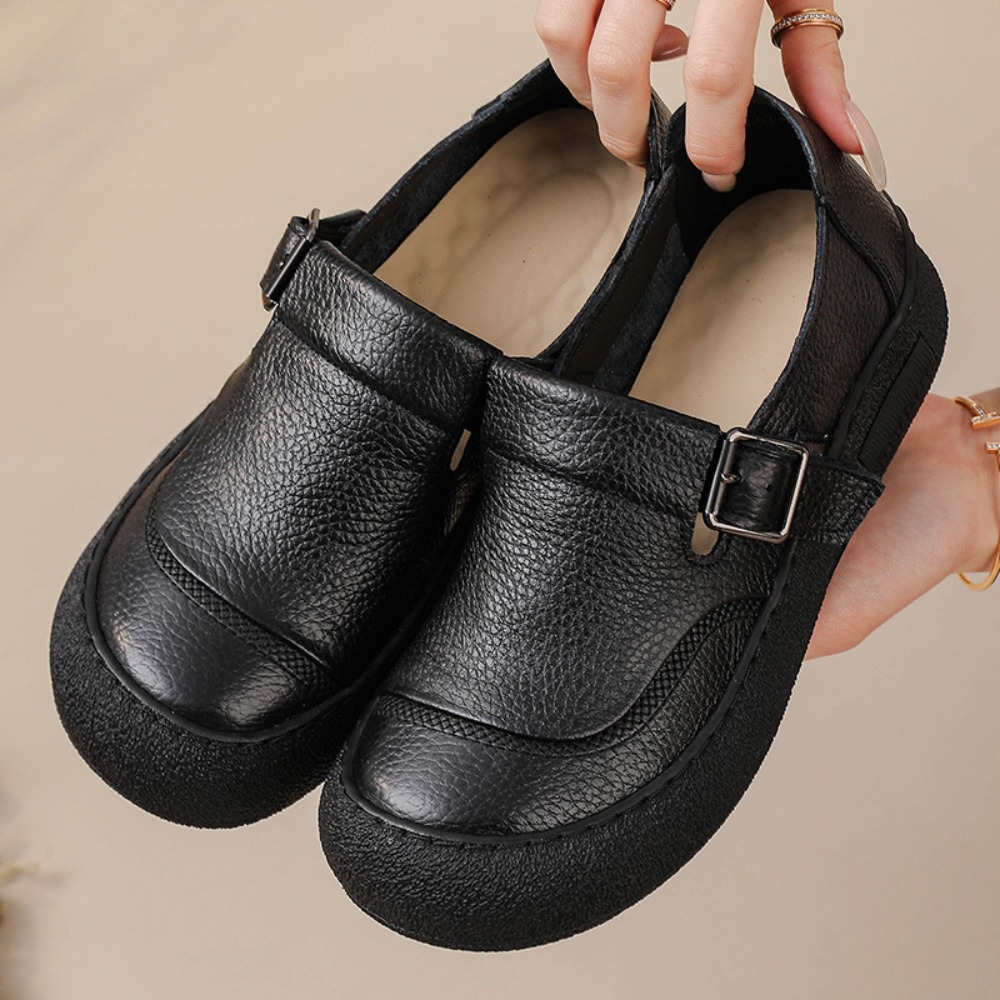 Casual enkele schoenen voor da - Leather Classic Strap recensie en prijs