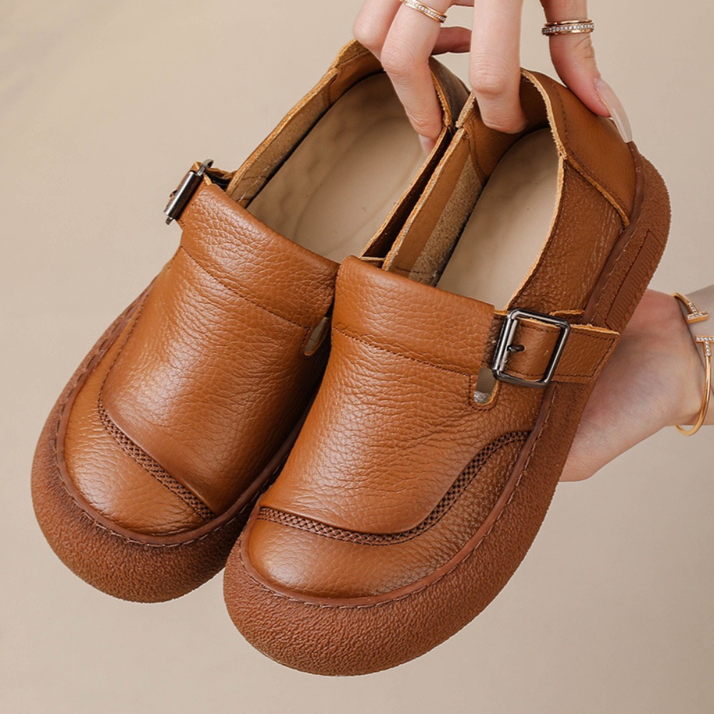 Casual enkele schoenen voor da - Leather Classic Strap recensie en prijs